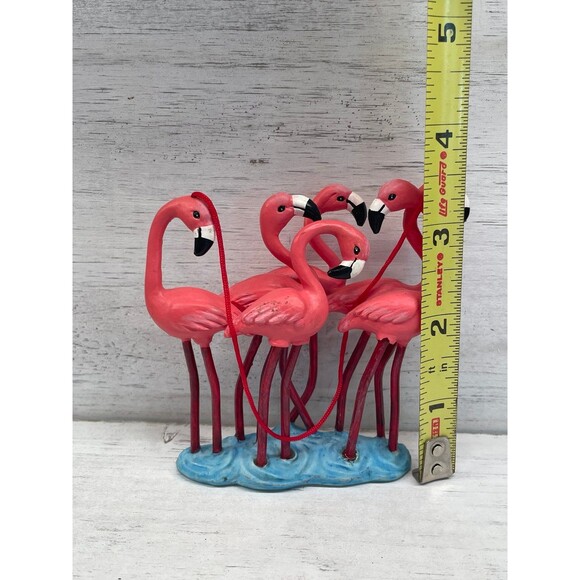 Flock of Pink Flamingo Birds Christmas Tree Ornament Decoration - Picture 4 of 4